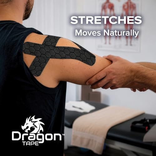 Dragon Tape Waterproof Kinesiology Tape, 20 Precut Strips Per Roll, Synthetic - Image 4