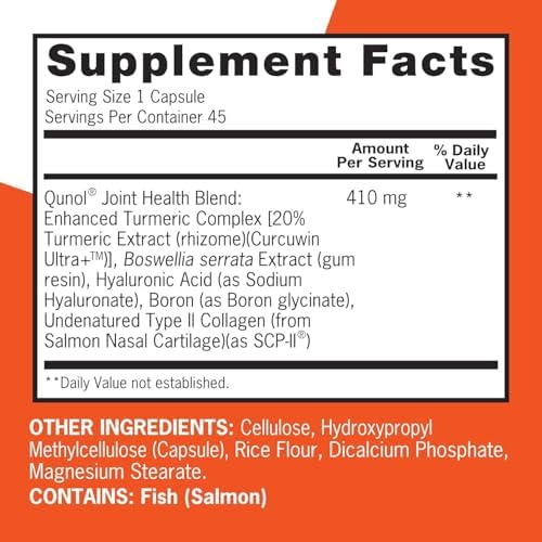 Qunol 5-in-1 Joint Health Support Capsules w/Turmeric, One-Pill Dose, 45ct - Image 4