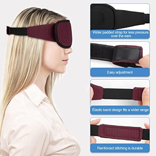 Sleep Mask, Super Soft 3D Contoured Cup Sleeping Mask, Upgraded 100% Blockout Light Sleep Masks for Women Men with Adjustable Strap, Comfortable Concave Molded Eye Covers for Sleeping, Blue - Image 4
