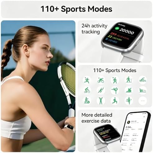 Smart Watch with Alexa Built-in, 1.83" HD Bluetooth Calling Fitness Tracker - Image 3