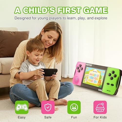 JJFUN Portable Retro Handheld Game Console, 138 Classic Games and 3.2'' IPS Screen , Rechargeable Portable Toy for Home/Car/Travel, Perfect Birthday/Christmas for Kids Ages 3-12 - Image 2