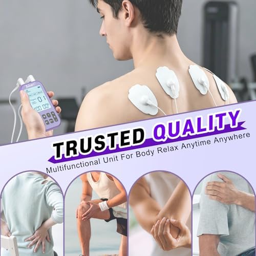 3-in-1 TENS Unit Muscle Stimulator 60 Modes Machine Dual Channel Rechargeable EMS Unit Massager with 10 Pads Electronic Massager for Pain Relief, Back, Sciatica, Neck, Shoulder, Hip, Elbow, Muscle - Image 4