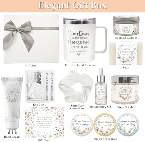 Spa Gifts for Women 10Pcs Mothers Day Gifts Happy Birthday Gift Baskets, Christmas Relaxing Home SPA Kit Bath Set Self Care Package Thank You Box for Mom Her Sister Teacher Friends Friendship - Image 2