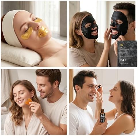 Gifts for Women & Men, Charcoal 32 Pcs Bath & Body Gifts Basket, Home Spa - Image 7