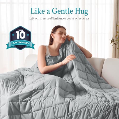Topblan Cooling Weighted Blanket for Adults, 17 lbs 48 x 72 Twin Size Bed - Image 4