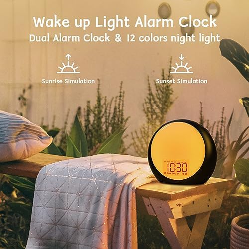 iDealSleep Sunrise Wake Up Light Alarm Clock White Noise Sound Machine - Image 2