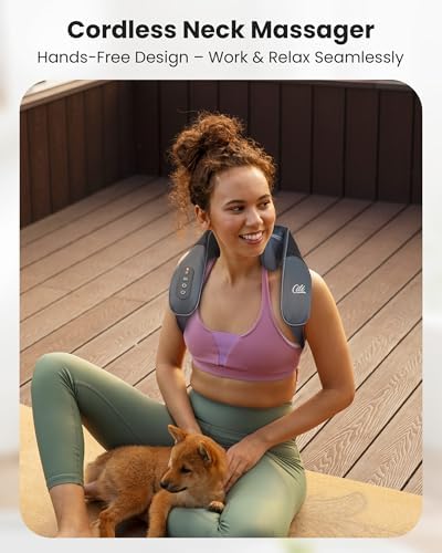 CILI Cordless Neck Massager with Heat, 4D Shiatsu Shoulder Back Deep Tissue, Neck Back Massager Pillow, Wider Massage Head & More Heating Area - Image 3