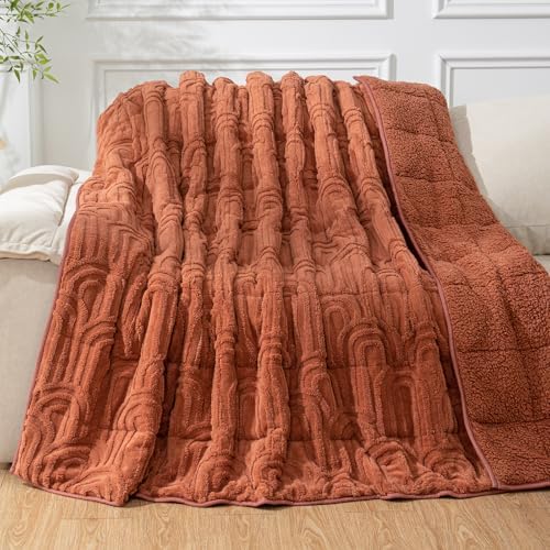 Cottonblue Jacquard Weighted Blanket for Adults 15lbs Twin Size Bed 48"x72" by Cottonblue