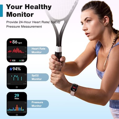 Fitpolo Smart Watch for Women,1.8” Touchscreen, Bluetooth Call, Alexa Built-in,24/7 Heart Rate SpO2 Monitor,Step Counting,Sleep Tracking, IP68 Waterproof Fitness Tracker Watch for Android iPhone - Image 6