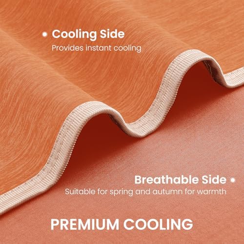 Topcee Cooling Blanket (90"x90"Queen Size) for Night Sweats Absorbs Heat to Keep Adults Cool on Warm Nights, Q-Max 0.5 Cooling Blankets for Hot Sleepers, Ultra-Cool Lightweight Blanket for Bed - Image 5