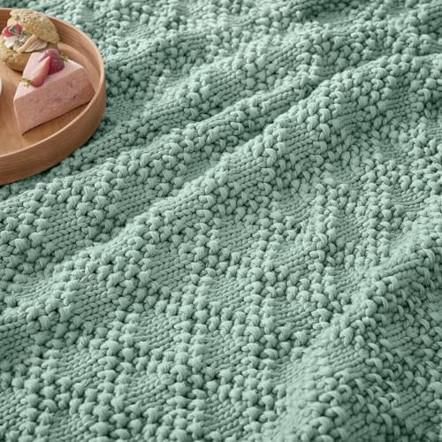 Anysay Knitted Weighted Blanket for Adult,Chunky Knit Throw 80''*87'' 20lbs - Image 4