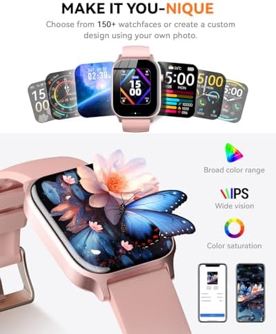 Smart Watches for Women Men, Fitness Tracker Watch with 110 Sports Modes, Step Counter/Sleep Monitor/Pedometer, IP68 Waterproof, Bluetooth Call & Music Control Smartwatch for iPhone/Android - Image 5