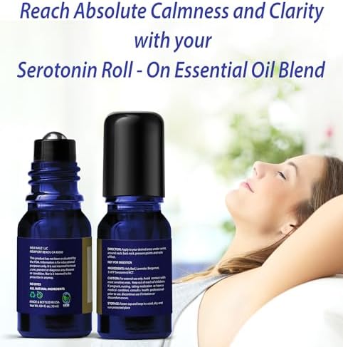 Calming Roll On Essential Oil Blend Anti Stress Roller Lavender Bergamot Holy Basil Destress Relief Gifts for Women Perfect Stocking Stuffers NEW MIUZ - Image 6