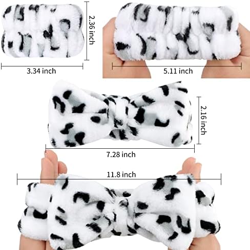 WHAVEL 6PCS Spa Headband and Wristbands Set, Face Wash Headband Wrist Bands for Washing Face Makeup Skincare Hair Band Skin Care Accessories Tools - Image 2