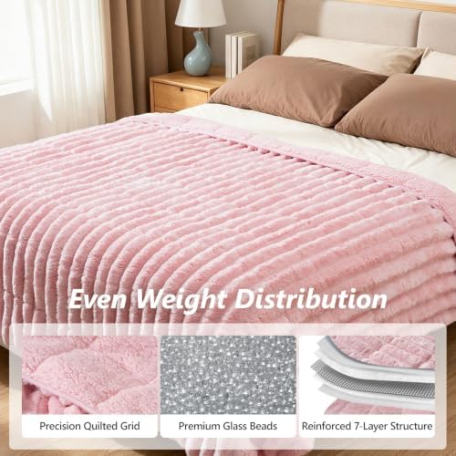 Mr. Sandman Weighted Blanket for Adults, Queen Size 60 x 80 Inches, 20 lbs - Image 5
