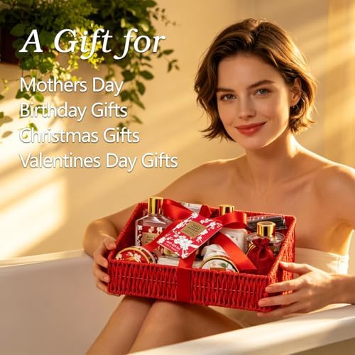 Spa Gifts for Women, Skin Care Gift Set - Rose Spa Gift Baskets for Women - Image 2