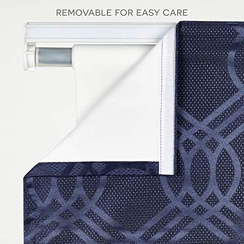 Exclusive Home Prague Trellis 100% Blackout Roman Shade, 31"x64", Navy - Image 4