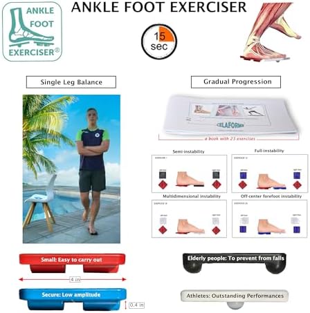 Ankle Foot Exerciser® Ankle Strengthener for ankle sprain relief, Foot Strengthener for plantar fasciitis; Ankle mobility, Posture corrector, Proprioception - Image 2