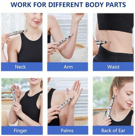 3-in-1 Acupuncture Pen Meridian Massage Acupressure Pen 9-Level Adjustable - Image 5