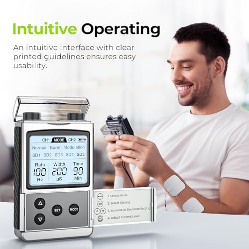 AUVON Rechargeable Digital TENS Unit Muscle Stimulator, Customizable 8-Mode - Image 5