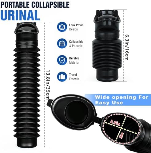 Portable Urinal, Portable Car Urinal for Men and Women, 750ml, Leakproof - Image 2