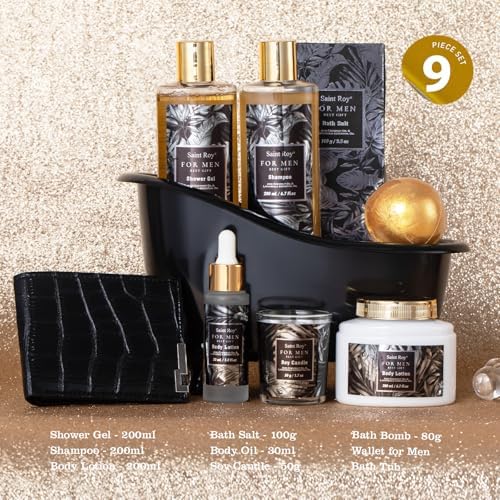 Gift for Dad Spa Gifts for Men Bath & Body Kit Spa Gift Set, Man Spa Basket - Image 2