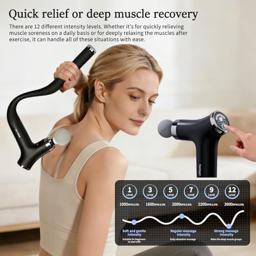 Sfozstra Deep Tissue Massage Gun - 12-Speed, Detachable Handle - Image 5
