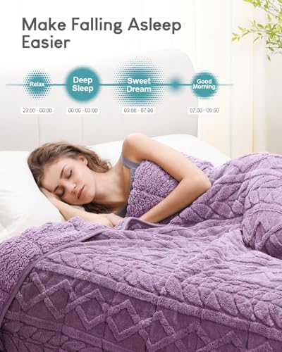 Cottonblue Jacquard Weighted Blanket for Adults Queen Size 20 lbs 60x80 in - Image 2