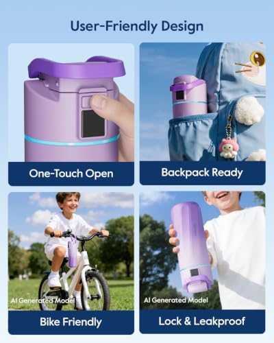 WATERH BOOST Kids Smart Water Bottle with Reminder & Tracker, 16oz - Image 3