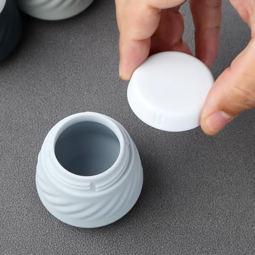 Gemice TSA Approved Travel Containers for Toiletries, 4 Pack Silicone Cream Jars with Convenient Toiletry Bag, Leak-proof Wide Mouth Travel-Size Toiletries Containers with Lid for Cosmetic Cream - Image 3