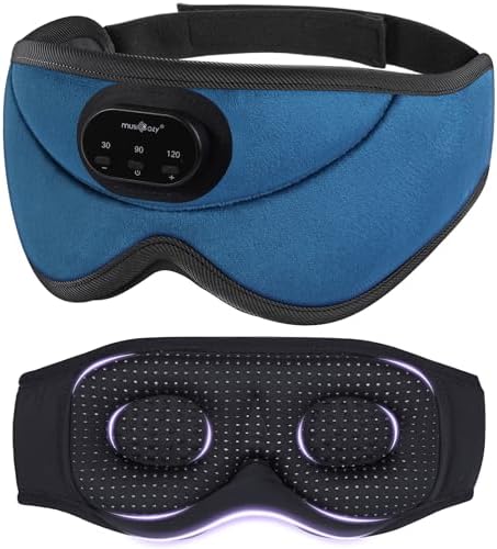 MUSICOZY Sleep Headphones Bluetooth 5.4 with Smart Timer 3D Eye Mask by MUSICOZY