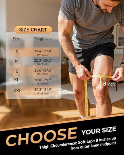 Copper-Infused Thigh Compression Sleeves 1 Pair Upgrade Medical-Grade - Image 5
