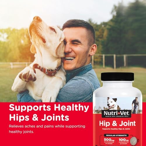 Nutri-Vet Hip & Joint Dog Supplement, 500mg Glucosamine, 180 Count - Image 2