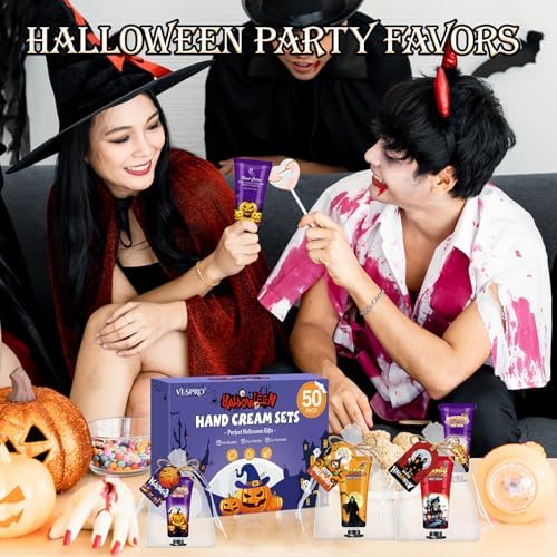 50 Pack Halloween Hand Cream Set with Cards & Bags, Bulk Halloween Gifts - Image 6