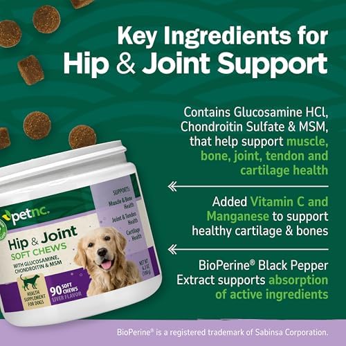 PetNC Natural Care Hip and Joint Soft Chews for Dogs, 90 Count - 27591 - Image 2