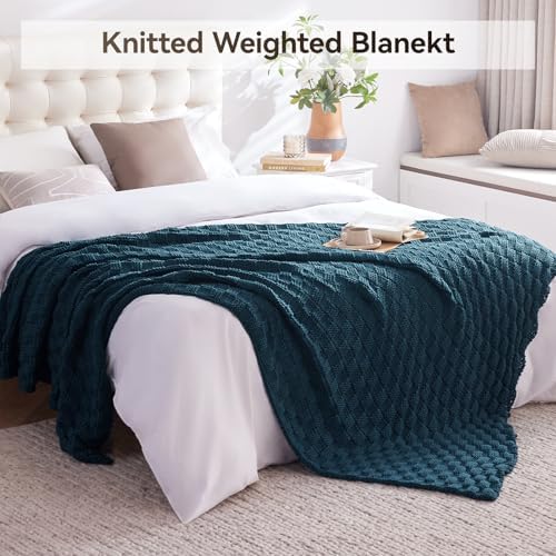 Knitted Weighted Blanket for Adult, No Beads Heavy Blanket 60"x80" 10lbs - Image 6