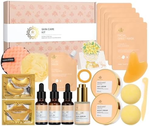 Gifts for Women & Men, 23pcs Fathers Day Gifts, Home Spa Gift Basket Set by RAROSAACCA