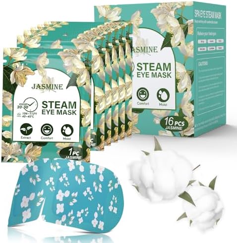 16 Packs Steam Eye Masks for Dry Eyes, Self Heating Warm Compress, Jasmine by ProCIV