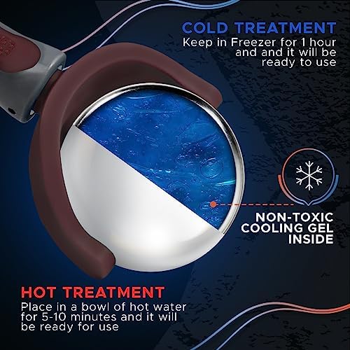 PRIME Fitness Cold Massage Roller Ball | Cold Therapy | Ice Roller Ball with Handle | cryo Stick | Relieve Muscle Pain (Maroon) - Image 4
