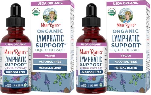 MARYRUTH'S Lymphatic Support Liquid Drops USDA Organic | Herbal Blend with Echinacea & Elderberry | Blue Vervain | Vegan | Alcohol-Free | Non-GMO | 30 Servings (Pack of 2) by MaryRuthOrganics