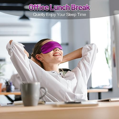 Silk Sleep Mask, Blackout Eye Mask for Sleeping with Adjustable Strap - Image 6