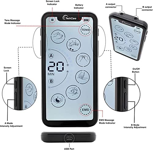 Tens Unit Muscle Stimulator Massager 24 Modes Touch Screen Pain Reliever Set with Massager Belt+Reflexology Slippers Sciatica Back Shoulder Pain Relief Combo Set - Image 2