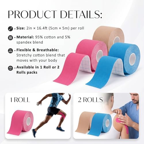 Kinesiology Athletic Tape Roll Sports Kinesio Tape for Skin Uncut - Image 2