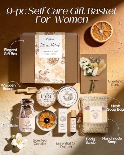 Natural Spa Gift Basket for Women, Citrus Jasmine - Image 2