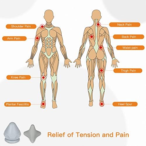 Trigger Therapy Tool with Suction Cup Manual Massage Kit to Relieve Muscle Pain and Tension - Legs Grey (2PCS) - Image 4