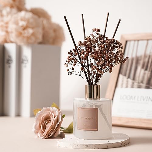 Cocorrína Reed Diffuser Sets- Satin Rose Scented Diffuser with Sticks Home Fragrance Reed Diffuser for Bathroom Shelf Decor - Image 3