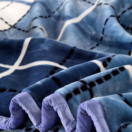 9 lbs Heavy Korean Mink Blanke 77 x 90 inch/Grey Mink Blanket for Full/Queen Size Bed,Silky Soft and Warm,2 Ply Reversible Raschel Bed Blanket,Camel,200X230cm 9Lb/4kg. - Image 4