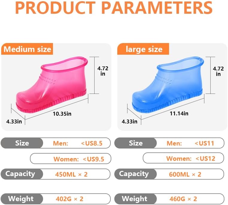 Massage Foot Bath Shoes Portable Feet Soaking Tub, Movable Foot Soaker Pedicure Feet Spa Basin for Thermal Massage to Promote Blood Circulation (Medium, Red) - Image 5