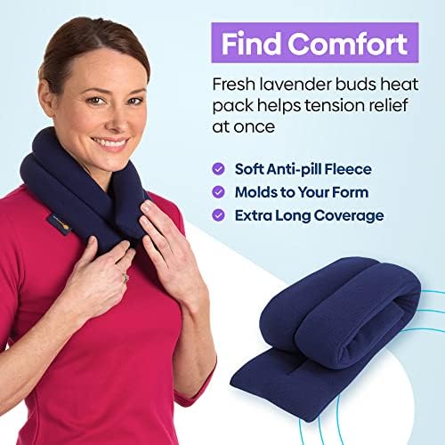 SunnyBay Lavender Heating Pad, Neck and Shoulder Wrap, 26x5 inch - Image 3
