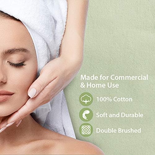 ForPro Premium Flannel 3-Piece Massage Sheet Set, Sage - Image 4